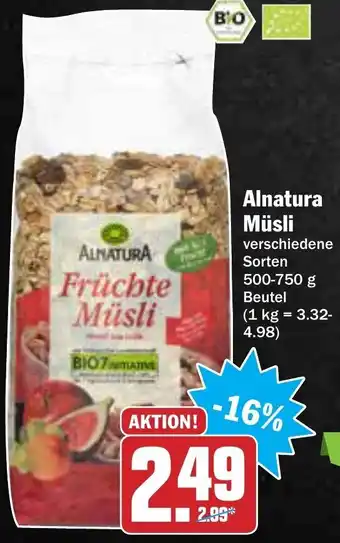 AEZ Alnatura Müsli 500-750g beutel Angebot