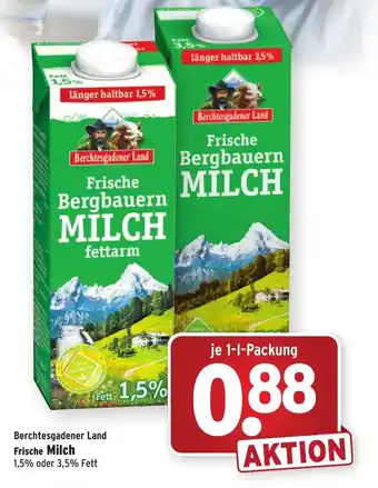 Wasgau Berchtesgadener Land Frische Milch 1L Angebot