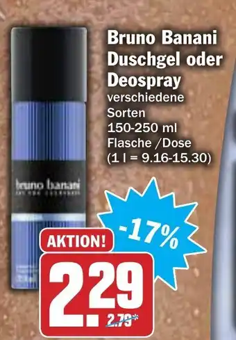 AEZ Bruno Banani Duschgel oder Deospray 150-250ml Angebot