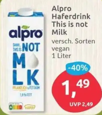 Budni Alpro Haferdrink This is not Milk 1 Liter Angebot