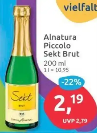 Budni Alnatura Piccolo Sekt Brut 200 ml Angebot