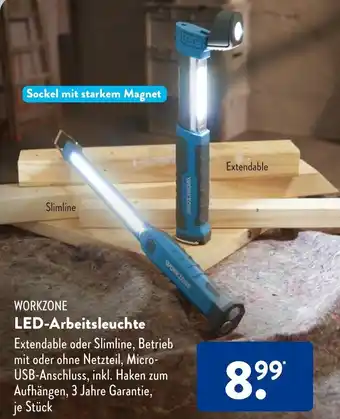 Aldi Süd WORKZONE LED-Arbeitsleuchte Angebot