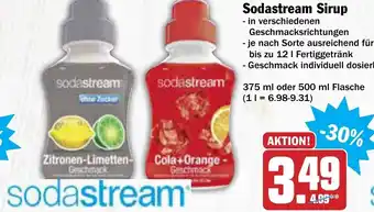 AEZ Sodastream Sirup 375-500ml Angebot