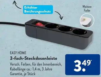 Aldi Süd EASY HOME 3-fach-Steckdosenleiste Angebot