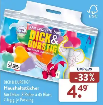 Aldi Süd DICK & DURSTIGⓇ Haushaltstücher Angebot