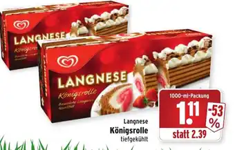 Wasgau Langnese Königsrolle 1000ml Angebot