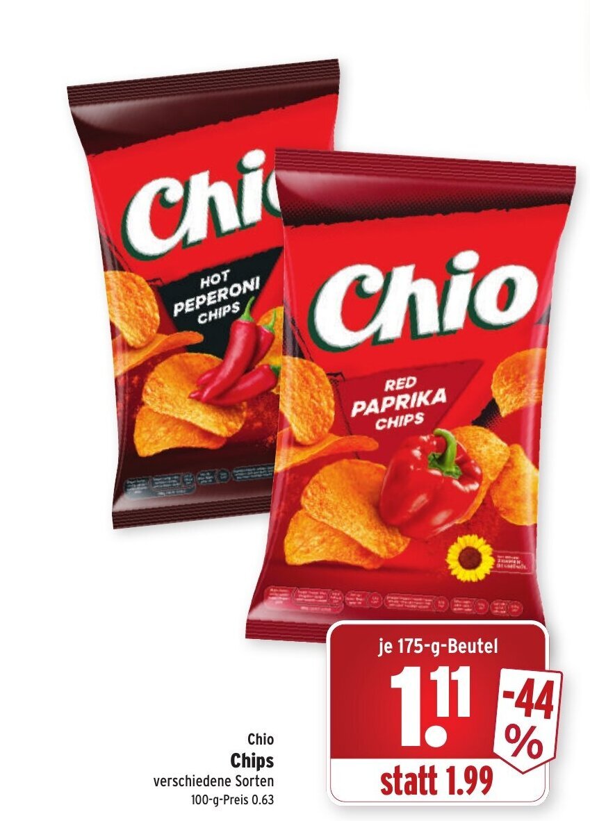 Chio Chips 175g Beutel Angebot bei Wasgau