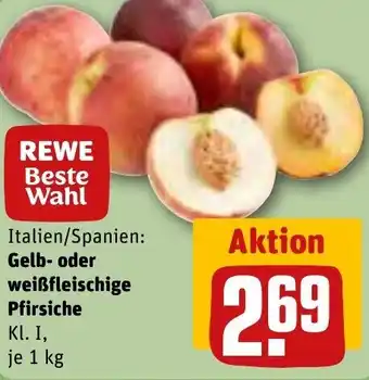 REWE Gelb- oder weißfleischige Pfirsiche 1 kg Angebot