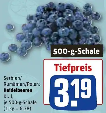 REWE Heidelbeeren 500-g-Schale Angebot