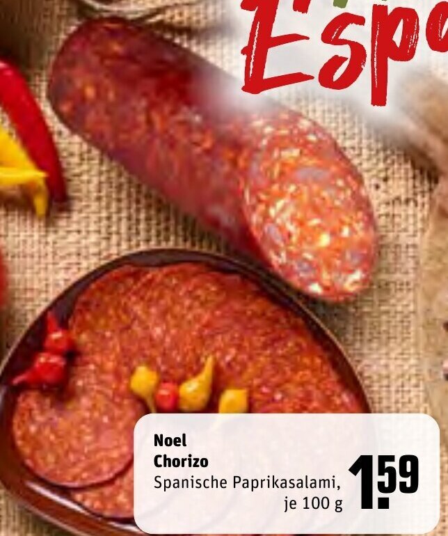 Noel Chorizo Spanische Paprikasalami 100 g Angebot bei REWE