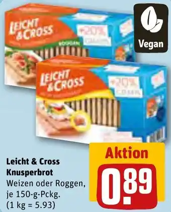 REWE Leicht & Cross Knusperbrot 150 g Pckg. Angebot