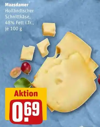 REWE Maasdamer Holländischer Schnittkäse 100 g Angebot