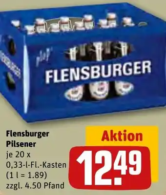 REWE Flensburger Pilsener 20 x 0,33-L-Fl.-Kasten Angebot