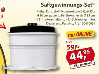 Sonderpreis Baumarkt WECK Saftgewinnungs-Set Angebot