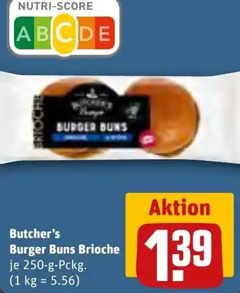 REWE Butcher's Burger Buns Brioche 250 g Pckg. Angebot