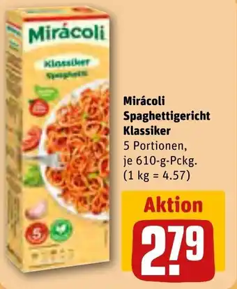 REWE Mirácoli Spaghettigericht Klassiker 610 g Pckg. Angebot