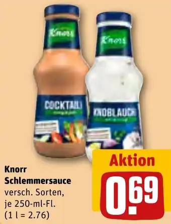 REWE Knorr Schlemmersauce 250-ml-Fl. Angebot