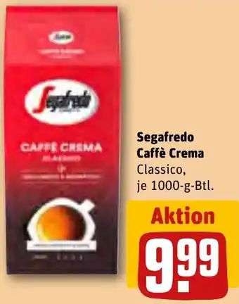 REWE Segafredo Caffè Crema Classico, 1000-g-Btl. Angebot