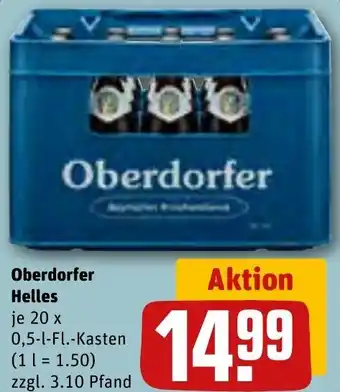 REWE Oberdorfer Helles 20 x 0,5-L-Fl.-Kasten Angebot