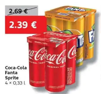 VELTA Free Shop Coca-Cola Fanta Sprite 4 x 0,33 l Angebot