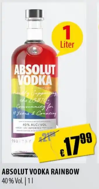 FreeOneShop ABSOLUT VODKA RAINBOW 40% Vol. 1L Angebot