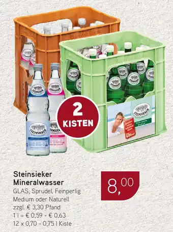 Dornseifer Steinsieker Mineralwasser 12*700ml Angebot