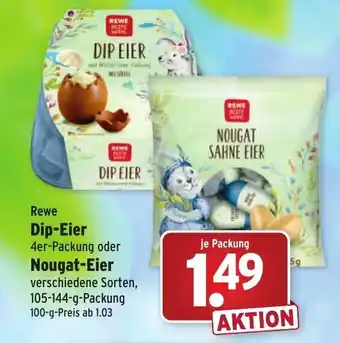 Wasgau Rewe Dip Eier oder Nougat Eier Angebot