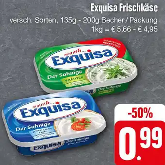 Edeka Exquisa Frischkäse 135g - 200g Becher / Packung Angebot