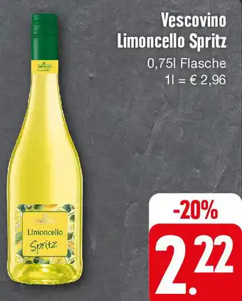 Edeka Vescovino Limoncello Spritz 0,75 L Flasche Angebot