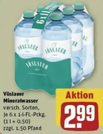 REWE Vöslauer Mineralwasser 6 x 1-L-Fl.-Pckg. Angebot