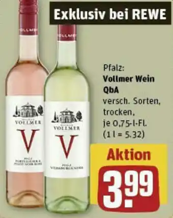 REWE Vollmer Wein QbA 0,75 L-Fl. Angebot