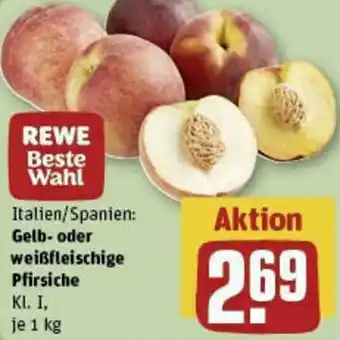 REWE Gelb- oder weißfleischige Pfirsiche 1 kg Angebot