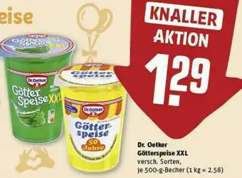 REWE Dr. Oetker Götterspeise XXL 500-g-Becher Angebot