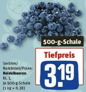 REWE Heidelbeeren 500-g-Schale Angebot