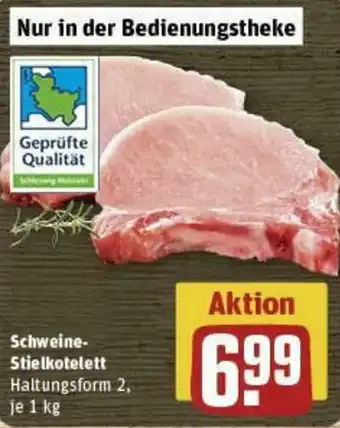 REWE Schweine Stielkotelett 1 kg Angebot