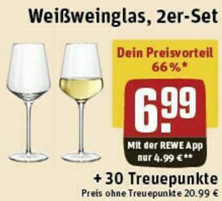 Weißweinglas, 2er-Set Angebot bei REWE