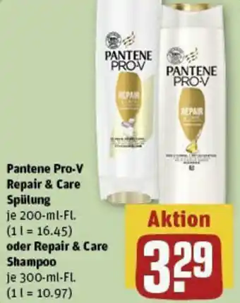 REWE Pantene Pro-V Repair & Care Spülung 200 ml oder Repair & Care Shampoo 300 ml Fl. Angebot