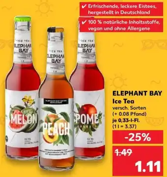 Kaufland ELEPHANT BAY Ice Tea 0,33 L-Fl. Angebot