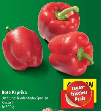 Lidl Rote Paprika 500 g Angebot