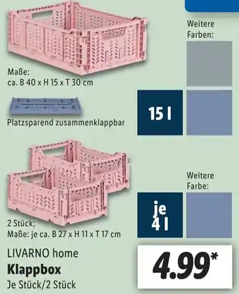 Lidl LIVARNO home Klappbox Angebot