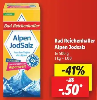 Lidl Bad Reichenhaller Alpen Jodsalz 500 g Angebot