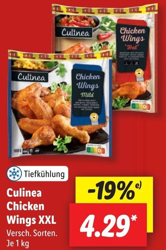 Culinea Chicken Wings XXL 1 kg Angebot bei Lidl