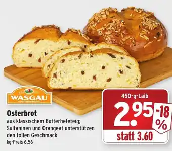 Wasgau Osterbrot 450g Angebot