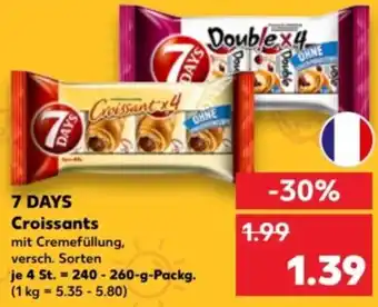 Kaufland 7 DAYS Croissants 240 - 260-g-Packg. Angebot