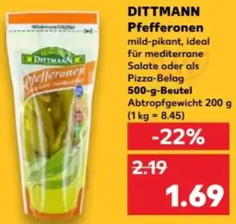 Kaufland DITTMANN Pfefferonen 500-g-Beutel Angebot