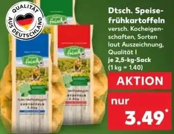 Kaufland Dtsch. Speisefrühkartoffeln 2,5-kg-Sack Angebot