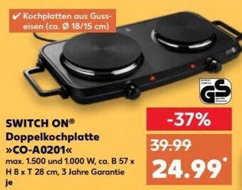 Kaufland SWITCH ONⓇ Doppelkochplatte >>CO-A0201<< Angebot