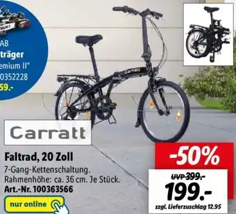 Lidl Carratt Faltrad, 20 Zoll Angebot