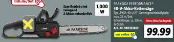 Lidl PARKSIDE PERFORMANCEⓇ 40-V-Akku-Kettensäge „PKSA 40 Li A1“ Angebot