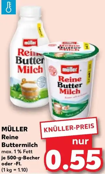 Kaufland MÜLLER Reine Buttermilch 500-g-Becher oder -FI. Angebot